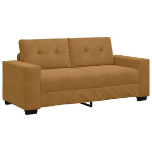 vidaXL Sofa dwuosobowa, brązowa, 180x77x82 cm, aksamit