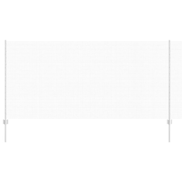 vidaXL Ogrodzenie z słupkiem Srebrny 1,2 x 50 m Stal