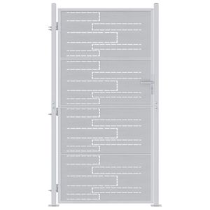 vidaXL Brama ogrodowa 85 x 196 cm Stal nierdzewna srebrny Zamykane