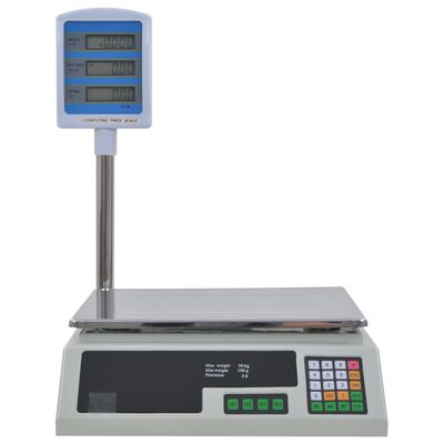 vidaXL Elektroniczna waga z wyświetlaczem LCD, 30 kg