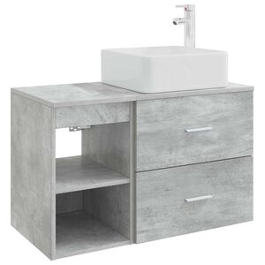 vidaXL Zestaw mebli łazienkowych 2 pcs Betonowy szary