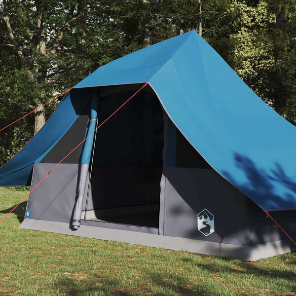 vidaXL Namiot Tipi z dachem Niebieski 364 x 281 x 257 cm tafta