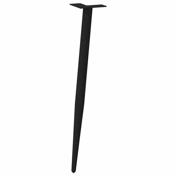 vidaXL Nogi do stołu konsolowego w kształcie stożka 4 szt. Czarne 72-73 cm Stalowe