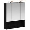 vidaXL Szafka z lustrem do łazienki Czarny Dąb 60 x 14.5 x 70 cm