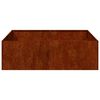 vidaXL Doniczka Rusty 100x100x30 cm Stal nierdzewna