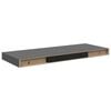 vidaXL P&oacute;łka ścienna, wysoki połysk, szara, 60x23,5x3,8 cm, MDF