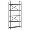 vidaXL P&oacute;łka na książki 5 poziomy 80 x 30 x 183 cm Drewno inżynieryjne