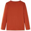 Koszulka dziecięca z długimi rękawami, rdzawa, 140