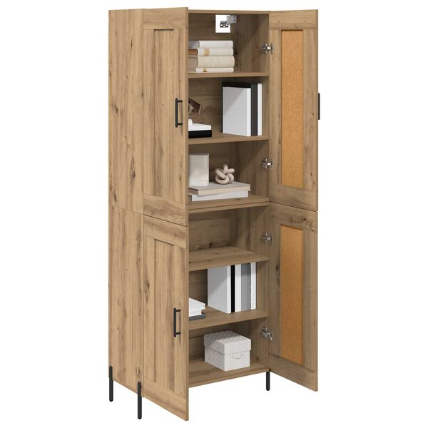 vidaXL Highboard 2 pcs Dąb rzemieślniczy Materiał drewnopochodny