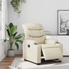 vidaXL Elektryczny fotel rozkładany, kremowy, obity sztuczną skórą