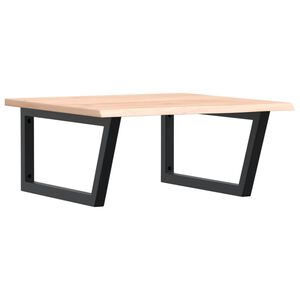 vidaXL P&oacute;łka ścienna pod umywalkę, stal i lite drewno dębowe