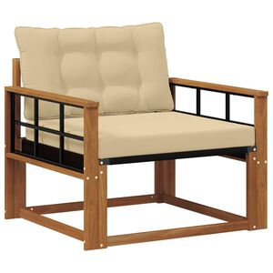 vidaXL Zestaw sof na zewnątrz Drewno akacji i tekstylen Naturalny