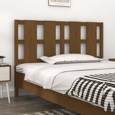 vidaXL Wezgłowie łóżka, miodowy brąz, 125,5x4x100 cm, drewno sosnowe