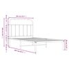 vidaXL Metalowa rama ł&oacute;żka z wezgłowiem, biała, 100x200 cm