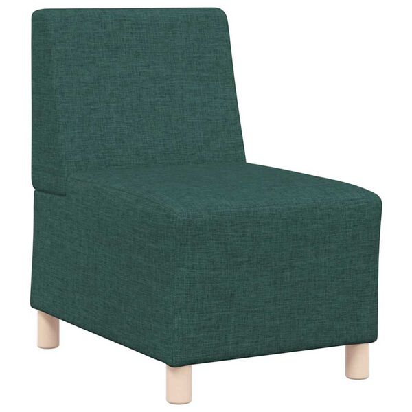 vidaXL Modułowa sofa bez podłokietnik&oacute;w 3 pcs Ciemna zieleń
