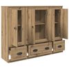 vidaXL Highboard 3 pcs Dąb rzemieślniczy Materiał drewnopochodny