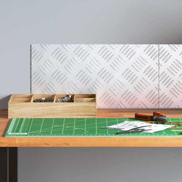 vidaXL Stopień Prostokątny 2 pcs Srebrny 40 x 20 cm Aluminium