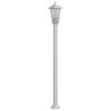 vidaXL Lampa ogrodowa na słupku, srebrna, 120 cm, stal nierdzewna