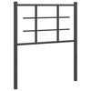 vidaXL Metalowe wymienne wezgłowie, czarne, 75 cm
