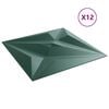 vidaXL Panele ścienne 12 pcs Zielona gwiazda 50 x 50 cm Pianka XPS