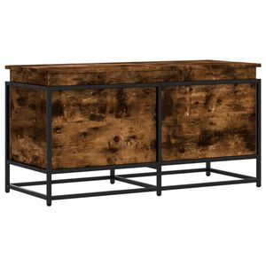 vidaXL Skrzynia z pokrywą, przydymiony dąb, 100x40x51,5 cm