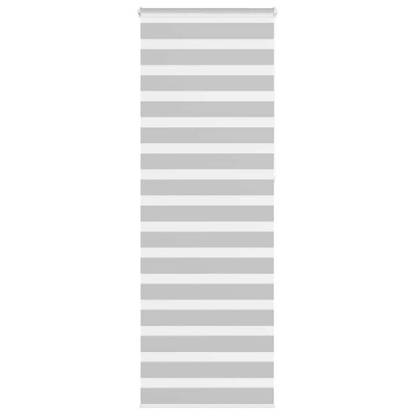 vidaXL Roleta zebra, jasnoszara, szerokość tkaniny 65,9 cm, poliester