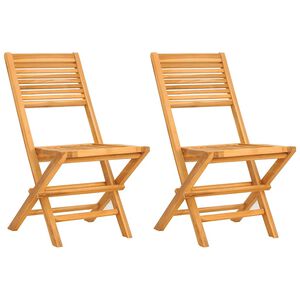 vidaXL Krzesła składane 2 szt. 47x62x90 cm Drewno lite Tekowe