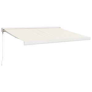 vidaXL Zwijana markiza, kremowa, 3,5x2,5 m, tkanina i aluminium