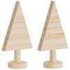 vidaXL Drewniane choinki do ozdobienia, 2 szt., 30 cm, drewno sosnowe