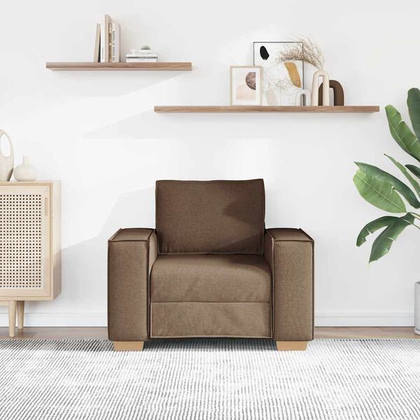 vidaXL Sofa Fotel Brązowy 100x78x84 cm Tkanina