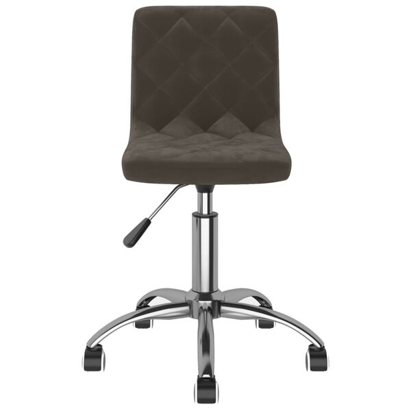 vidaXL Obrotowe krzesła stołowe, 6 szt., ciemnoszare, aksamitne