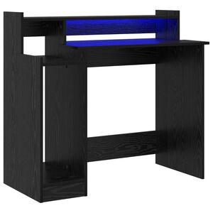 vidaXL Biurko Czarny Dąb 97 x 45 x 90 cm Drewno inżynieryjne