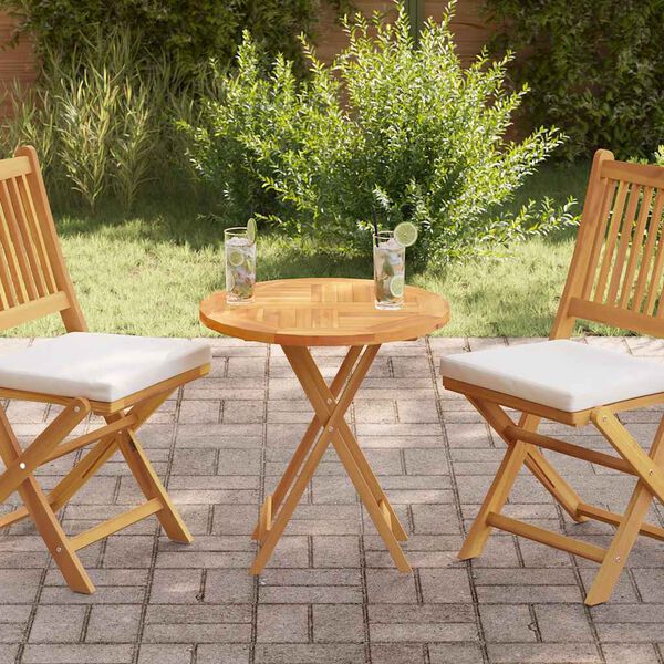 vidaXL Blat stołu, lite drewno tekowe, okrągły, 60 cm