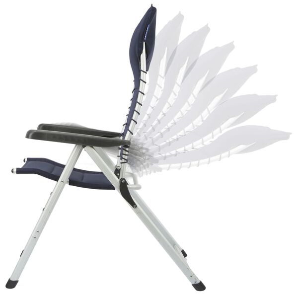 Campart Travel Krzesła kempingowe Novara, 2 szt., niebieskie