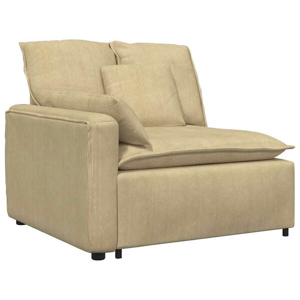 vidaXL Sofa modułowa z podn&oacute;żkiem i poduszkami Tkanina sztruksowa