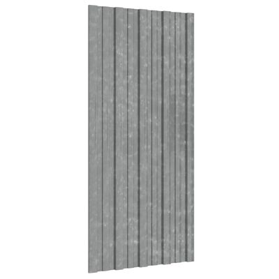 vidaXL Panele dachowe, 12 szt., stal galwanizowana, srebrne, 100x45 cm