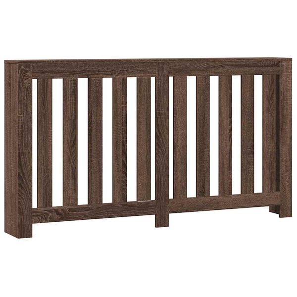 vidaXL Osłona na grzejnik, brązowy dąb, 149x20x82 cm