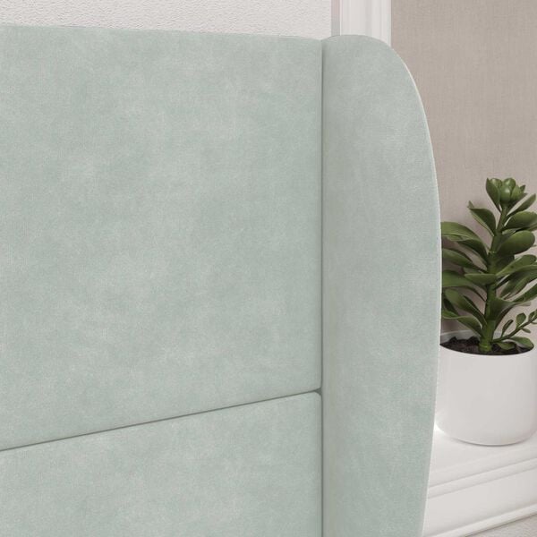 vidaXL Ucho Głowy Jasnoszary 80 x 23 x 6 cm Aksamit