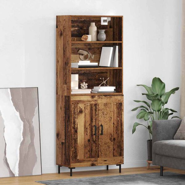 vidaXL Highboard Stare drewno 69,5 x 34 x 180 cm