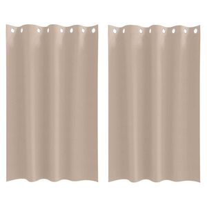 vidaXL Firany blackout z k&oacute;łkami 2 pcs Ciemnoszary 175 x 140 cm