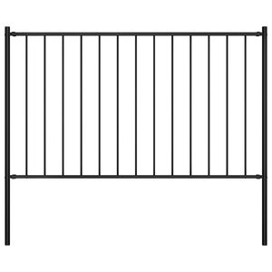 vidaXL Panel ogrodzeniowy Woerden ze słupkami stalowymi 1,7x1 m czarny