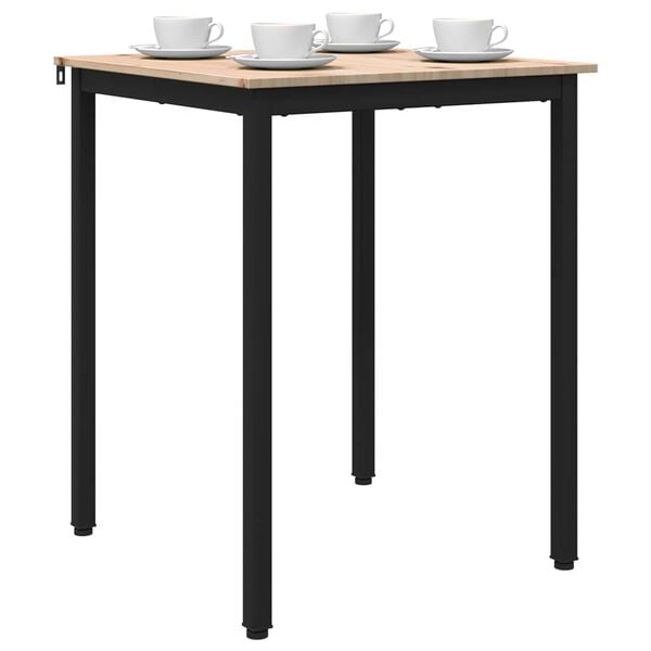 vidaXL Stół jadalny Naturalny 80 x 80 x 75 cm Lite drewno sosnowe