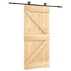 vidaXL Drzwi przesuwne Naturalny i czarny 95 x 210 cm