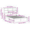 vidaXL Ł&oacute;żko z regałem, bez materaca, 120x200 cm, lite drewno sosnowe