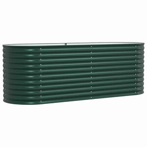 vidaXL Podniesiony grządka zielony 240 x 80 x 81 cm Stal