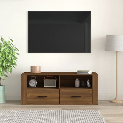 vidaXL Szafka pod telewizor, brązowy dąb, 100x35x40 cm