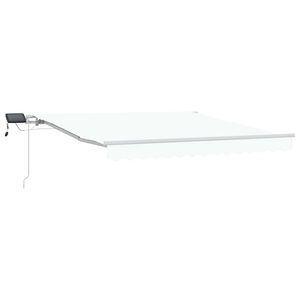 vidaXL Markiza wysuwana Biały 350 x 250 cm Tkanina i aluminium