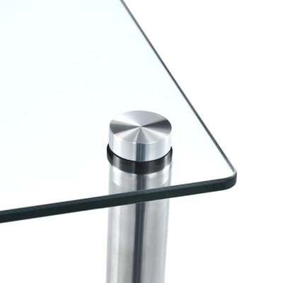 vidaXL 5-poziomowa półka, przezroczysta, 40x40x130 cm, szkło hartowane