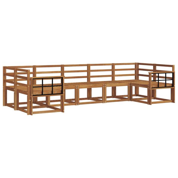vidaXL Zestaw sof na zewnątrz 7 pcs Naturalny Lite Drewno Akacji