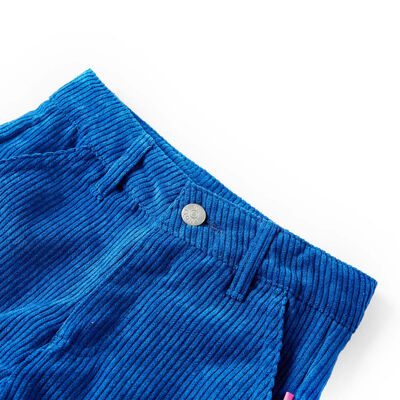 Spodnie dziecięce, sztruksowe, kobaltowoniebieskie, 140